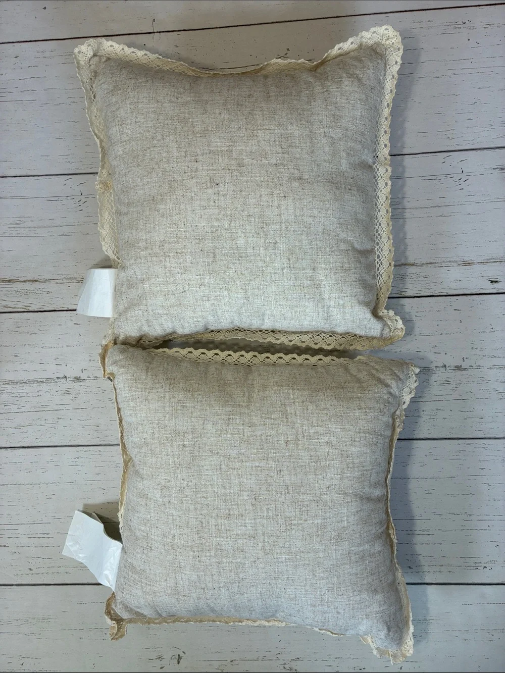 Set of 2 Ashland Embroidered Wildflower Floral Pillows with Crochet Trim, NWT